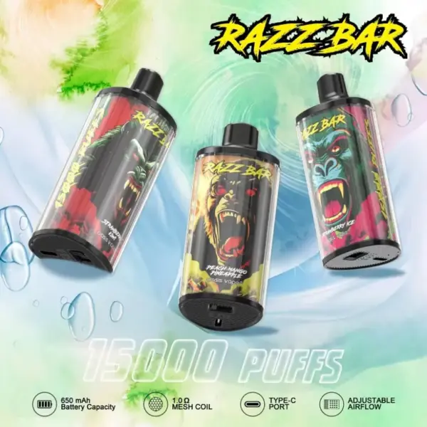 Razz Bar 15000 Puffs Wegwerp Vape Groothandel Gratis Verzending EU Magazijn