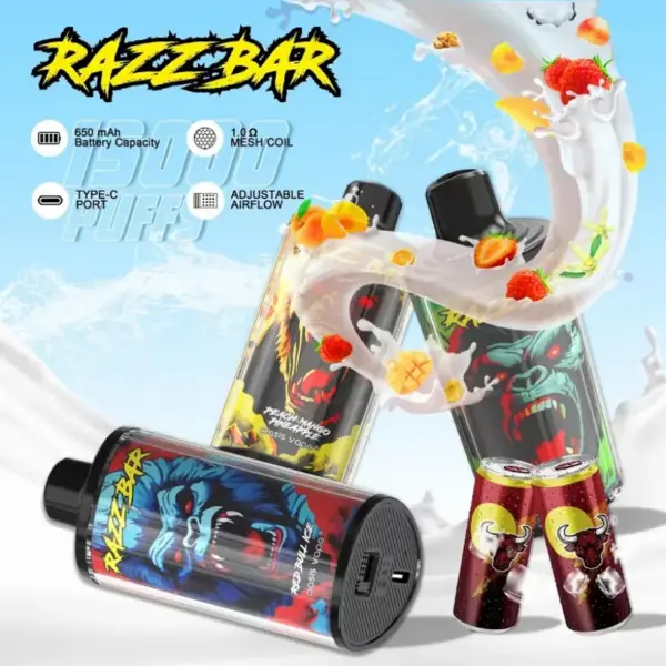 Razz Bar 15000 Puffs Wegwerp Vape Groothandel Gratis Verzending EU Magazijn