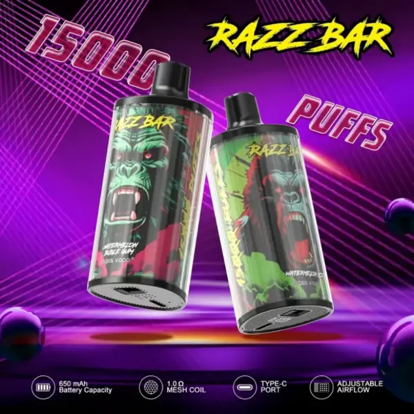 Razz Bar 15000 Puffs Wegwerp Vape Groothandel Gratis Verzending EU Magazijn