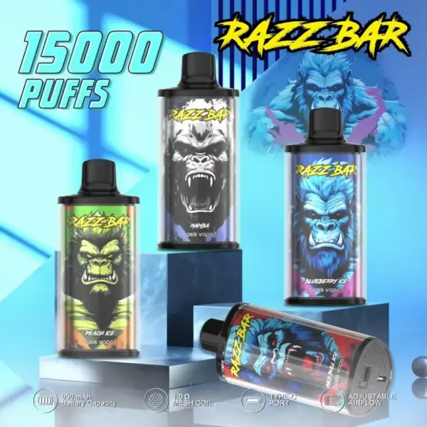 Razz Bar 15000 Puffs Wegwerp Vape Groothandel Gratis Verzending EU Magazijn
