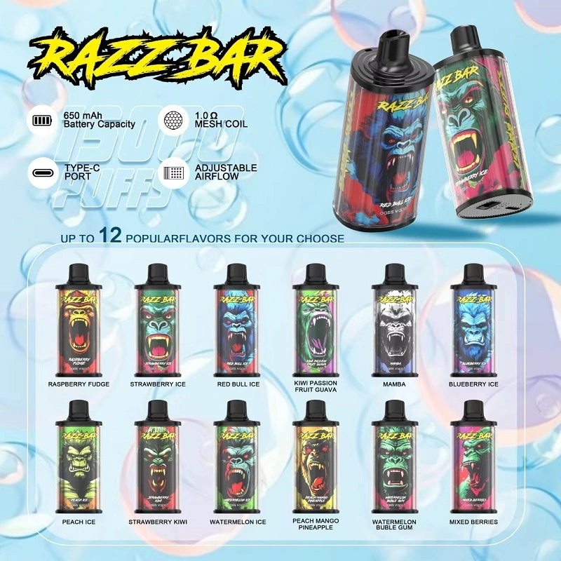 Razz Bar 15000 Puffs Wegwerp Vape Groothandel Gratis Verzending EU Magazijn