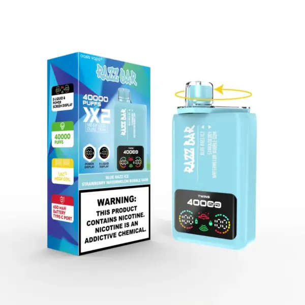 Razz Bar 40000 Puffs Wegwerp Vape 2 in 1 Smaken 40K Oplaadbaar Gratis Smaak EU Magazijn