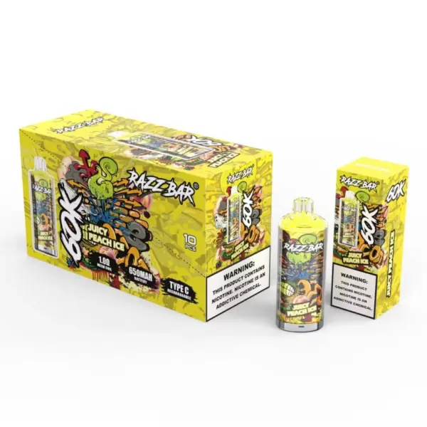 Razz Bar 60000 Puffs Disposable Vape 60K Crystal Design Rechargeable EU Free Shipping