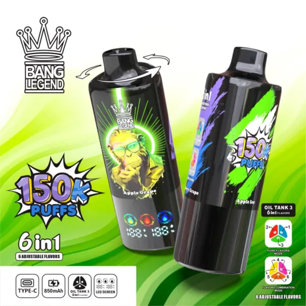 150k puffs vape Bang Legend 150000 wegwerp vape 6 in 1 EU magazijn