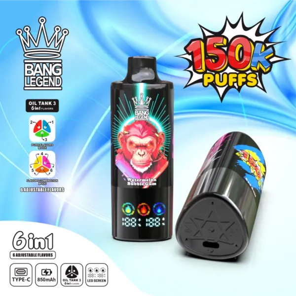150k puffs vape Bang Legend 150000 wegwerp vape 6 in 1 EU magazijn
