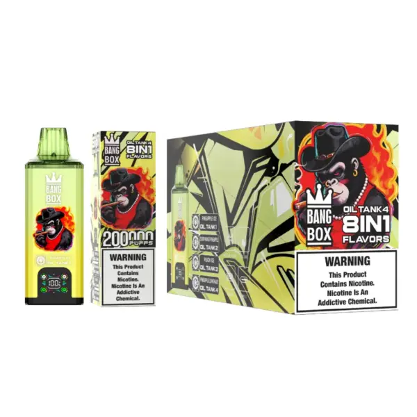 8 in 1 Vape Bang Box 200k Trekjes Wegwerp E Sigaret Groothandel Gratis Verzending