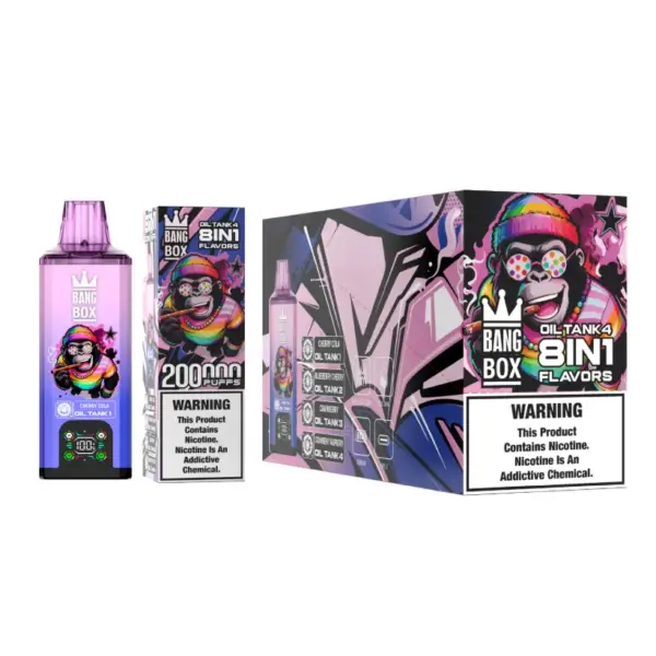 8 in 1 Vape Bang Box 200k Trekjes Wegwerp E Sigaret Groothandel Gratis Verzending