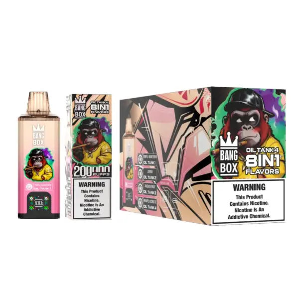 8 in 1 Vape Bang Box 200k Trekjes Wegwerp E Sigaret Groothandel Gratis Verzending