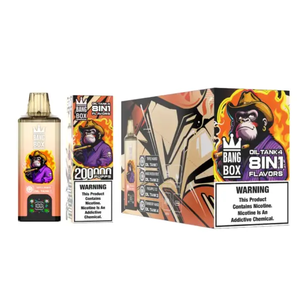 8 in 1 Vape Bang Box 200k Trekjes Wegwerp E Sigaret Groothandel Gratis Verzending