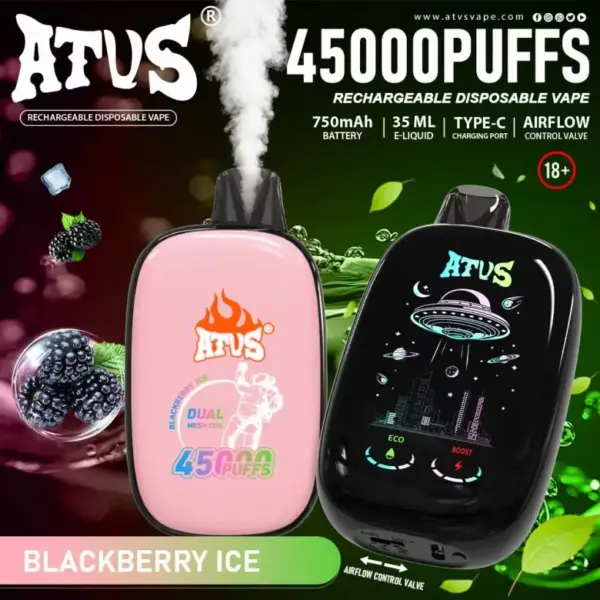 ATVS 45000 Puffs 45k Oplaadbare Wegwerp Vape Gratis Verzending