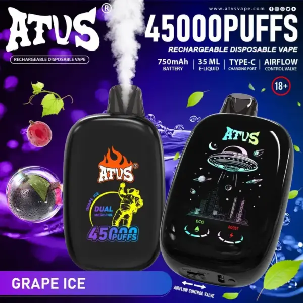 ATVS 45000 Puffs 45k Oplaadbare Wegwerp Vape Gratis Verzending