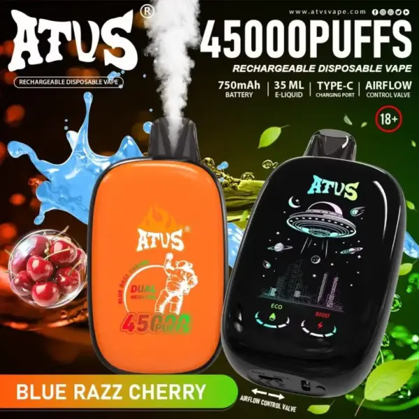 ATVS 45000 Puffs 45k Oplaadbare Wegwerp Vape Gratis Verzending