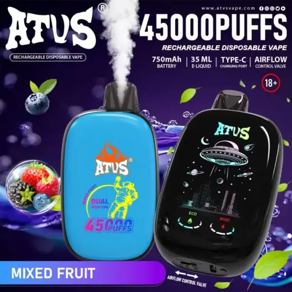 ATVS 45000 Puffs 45k Oplaadbare Wegwerp Vape Gratis Verzending