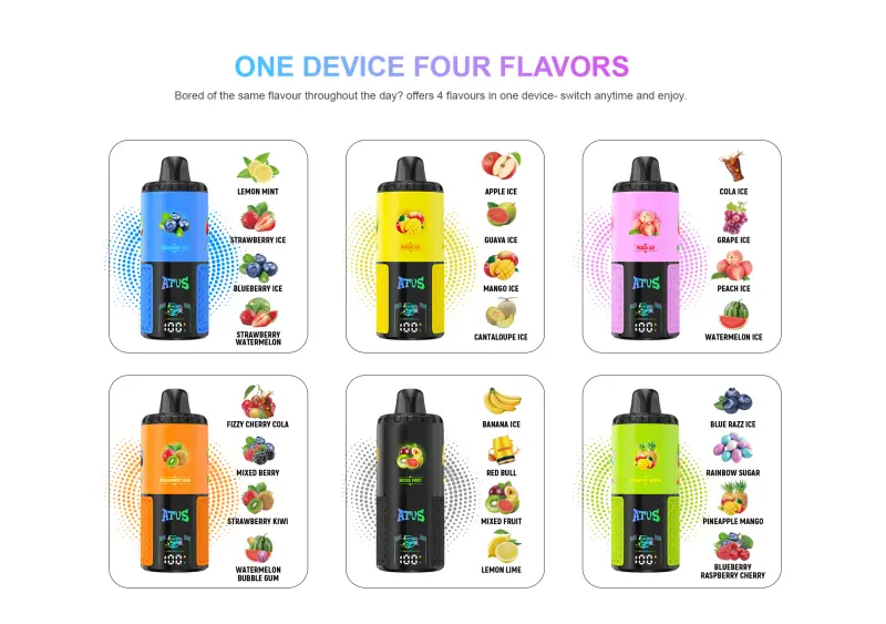 ATVS 60000 Puffs 60k 4 in 1 Beste Wegwerp Vape Groothandel Gratis Verzending