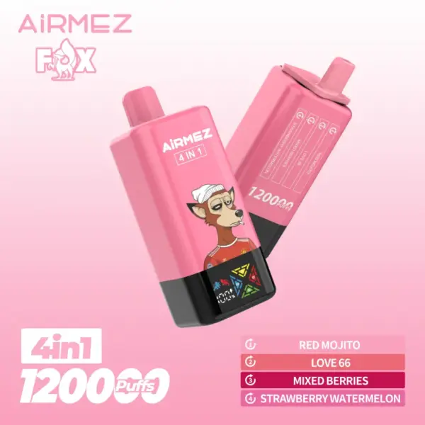 Airmez 120000 Puffs Wegwerp Vape 4-in-1 Gratis Verzending EU Magazijn