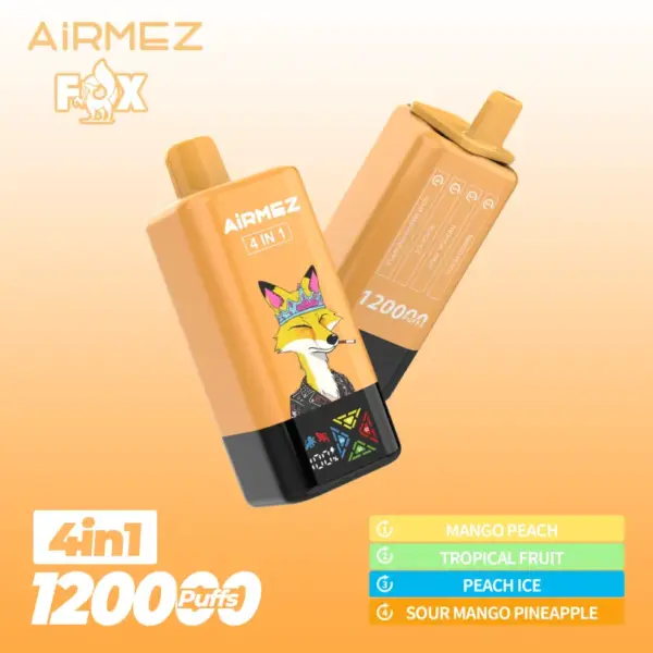 Airmez 120000 Puffs Wegwerp Vape 4-in-1 Gratis Verzending EU Magazijn