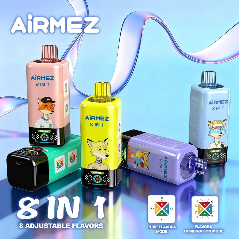 Airmez 160K Puffs 8 In 1 Langst Meegaan Wegwerp Vape 160000 Gratis Verzending