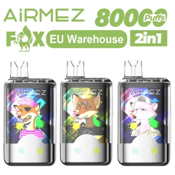 Airmez 80000 Puffs Wegwerp Vape 2-in-1 Gratis Verzending EU Magazijn