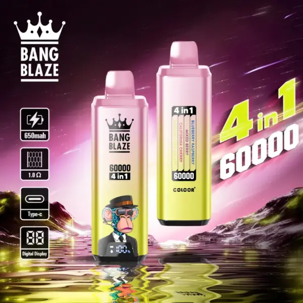 Bang Blaze 60K Puffs 60000 Wegwerp Vape 4 In 1 Gratis Verzending EU Magazijn
