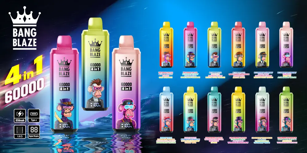 Bang Blaze 60K Puffs 60000 Wegwerp Vape 4 In 1 Gratis Verzending EU Magazijn