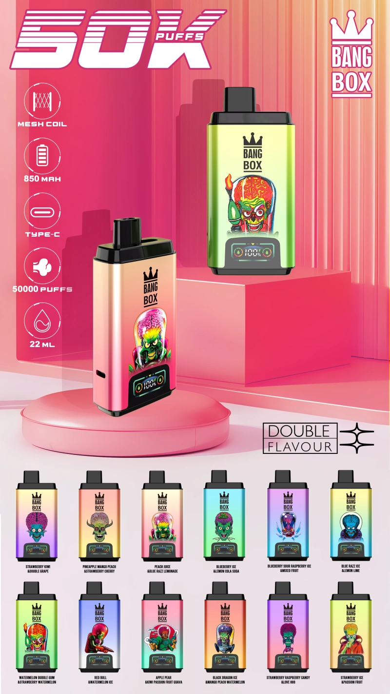 Bang Box 50 000 Trekjes 2 In 1 Wegwerp Vape Met Dubbele Smaken Gratis Verzending