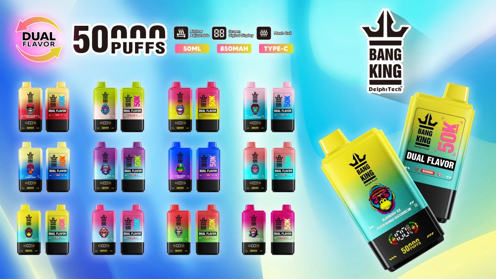 EU Magazijn Bang King 50000 Puffs 2-in-1 Wegwerp Vape Bezorging 3-7 Werkdagen