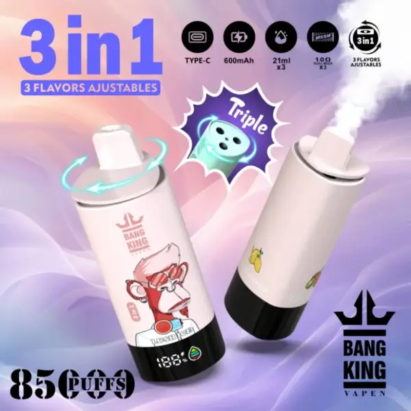 Bang King 85k Puffs 3-in-1 Beste Wegwerp Vape Fabriek Gratis Verzending EU Magazijn