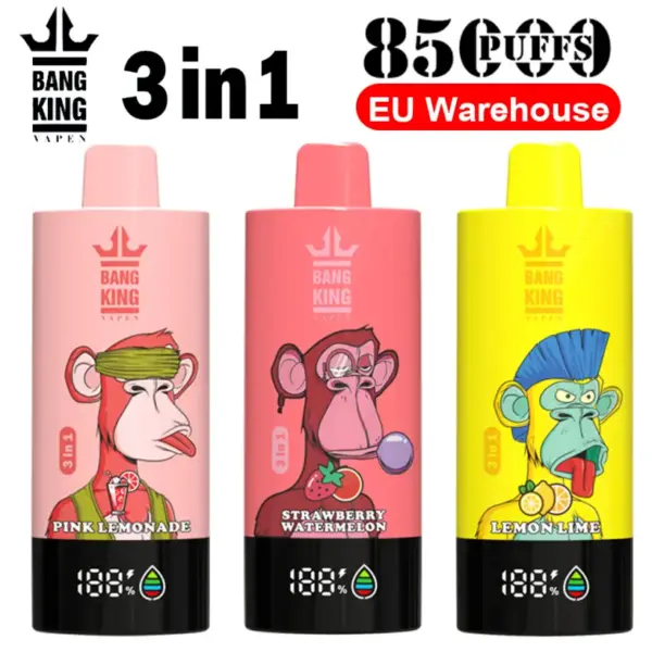 Bang King 85k Puffs 3-in-1 Beste Wegwerp Vape Fabriek Gratis Verzending EU Magazijn