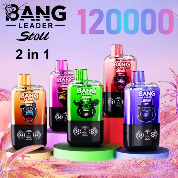 Bang Leader Stoll 120k Puffs Wegwerp Vape 2 in 1 Dubbele Smaken Gratis Verzending