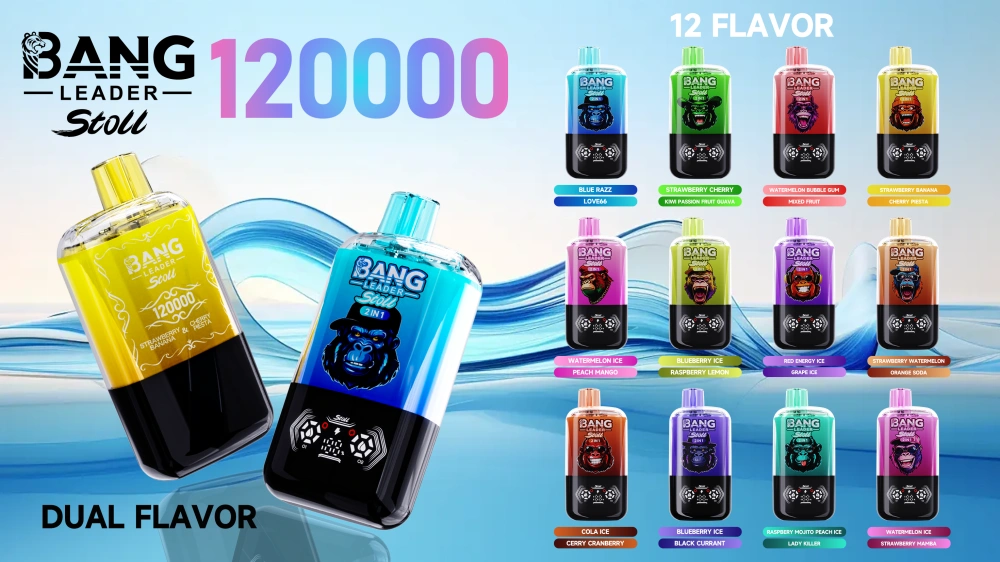 Bang Leader Stoll 120k Puffs Wegwerp Vape 2 in 1 Dubbele Smaken Gratis Verzending
