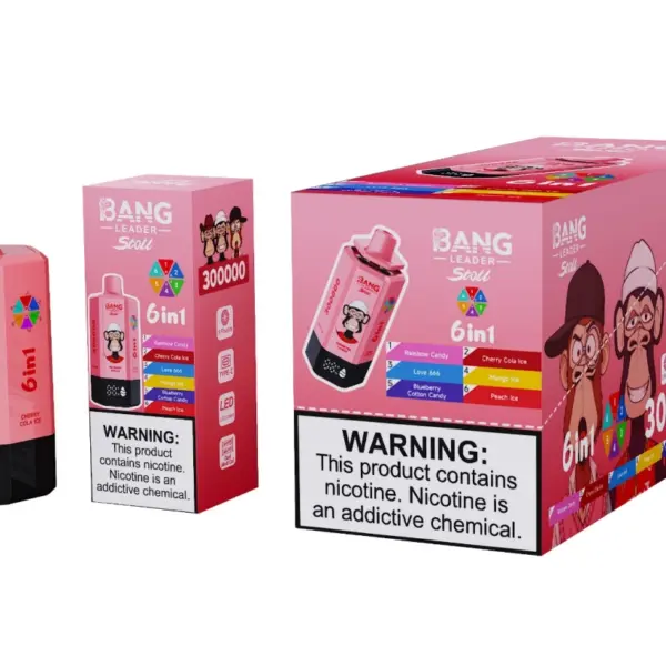 Bang Leader Stoll 300k Puffs 6 in 1 Wegwerp Vape 300000 Groothandel Gratis Verzending