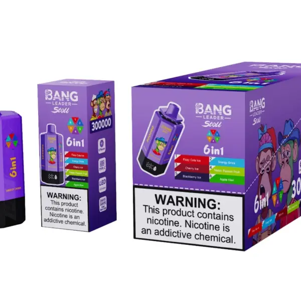 Bang Leader Stoll 300k Puffs 6 in 1 Wegwerp Vape 300000 Groothandel Gratis Verzending