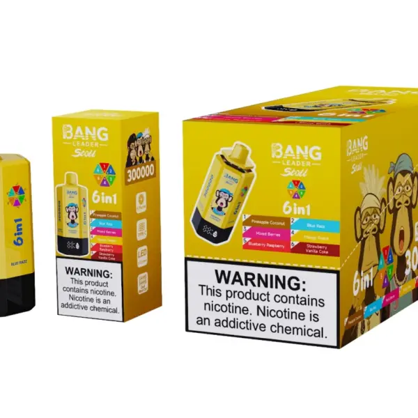 Bang Leader Stoll 300k Puffs 6 in 1 Wegwerp Vape 300000 Groothandel Gratis Verzending