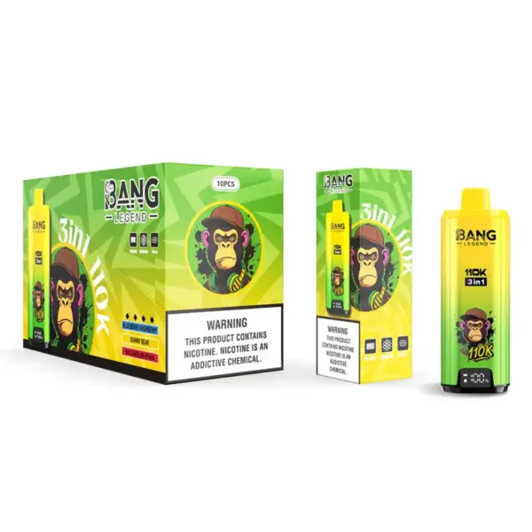 Bang Legend 110k Trekjes 110000 3 in 1 Wegwerp Vape 3 tot 7 Werkdagen EU Magazijn