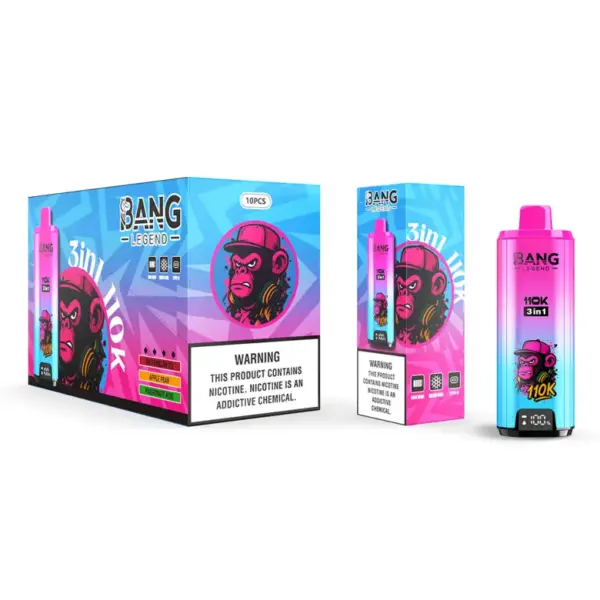 Bang Legend 110k Trekjes 110000 3 in 1 Wegwerp Vape 3 tot 7 Werkdagen EU Magazijn