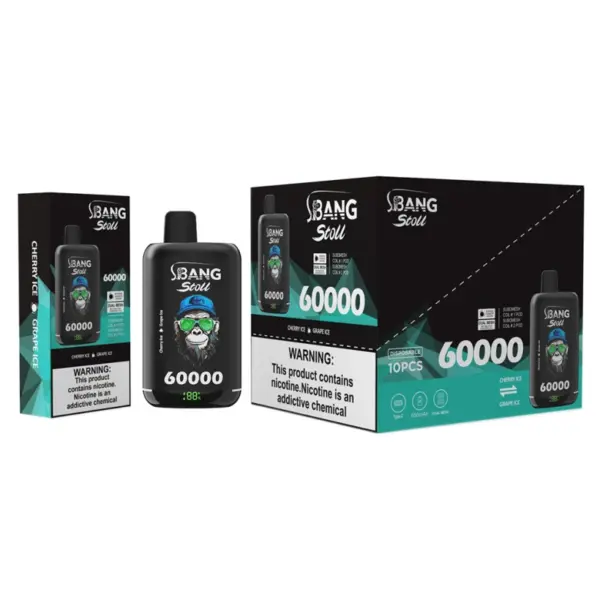 Bang Stoll 60k Puffs 2-in-1 Oplaadbare Wegwerp Vape 60000 Gratis Verzending