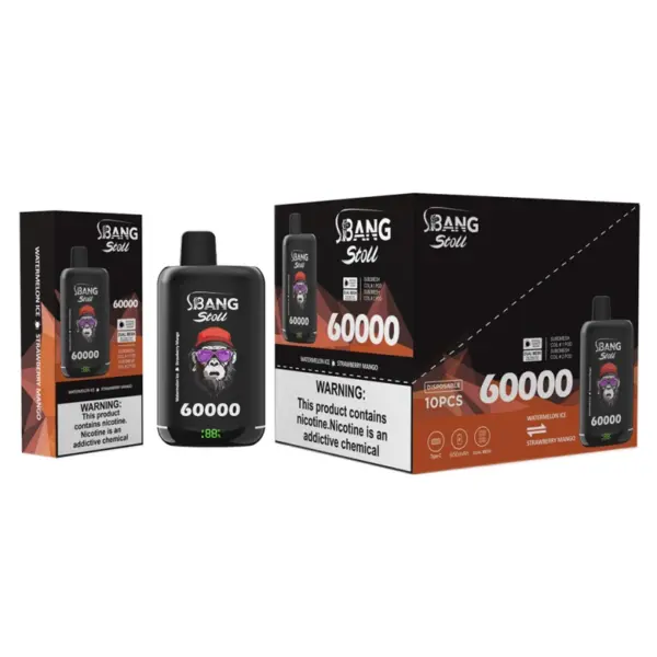Bang Stoll 60k Puffs 2-in-1 Oplaadbare Wegwerp Vape 60000 Gratis Verzending