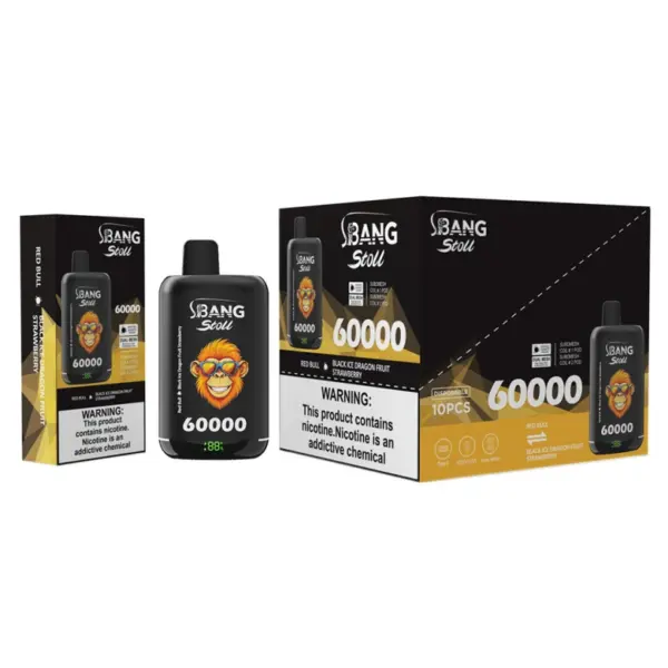 Bang Stoll 60k Puffs 2-in-1 Oplaadbare Wegwerp Vape 60000 Gratis Verzending