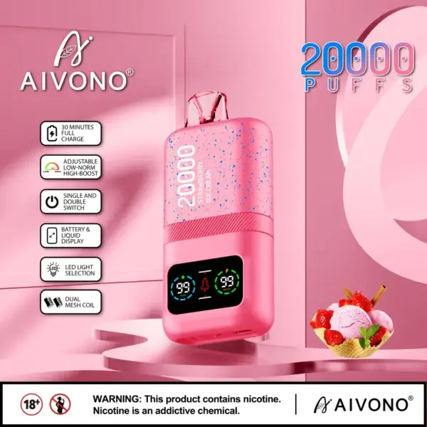 EU Puff 20K Aivono 20000 Puffs Wegwerp Vape Groothandel Met Gratis Verzending
