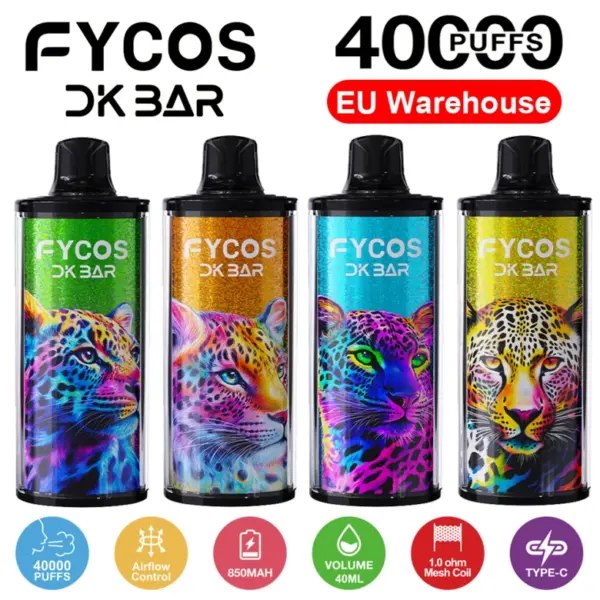 EU Puff 40k FYCOS 40000 Puffs DK Bar Wegwerp Vape Gratis Verzending 3–7 Werkdagen