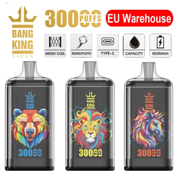 EU Puff Bang King 30000 puffs 30k Crystal wegwerp vape levering binnen 3–7 werkdagen