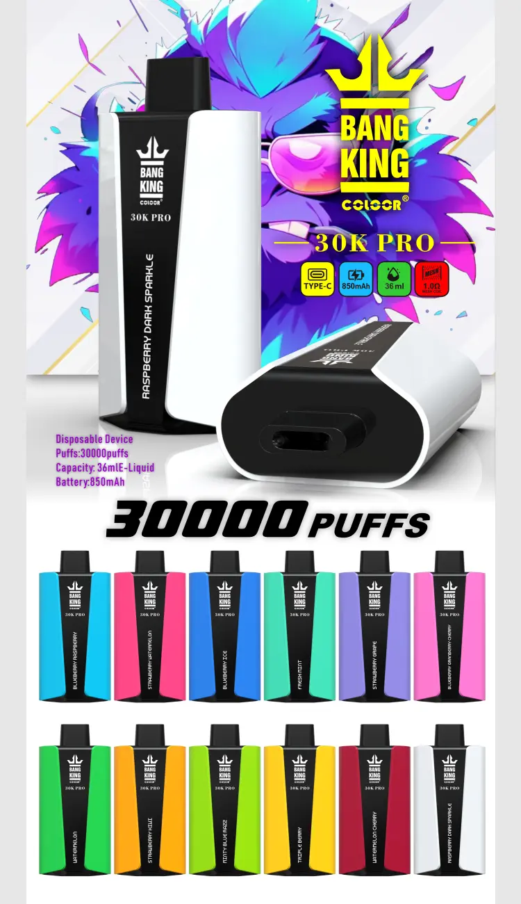 EU Vape Bang King 30k Puffs Pro 30000 Wegwerp E-sigaret met Snelle Levering en Gratis Verzending