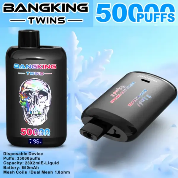 EU Vape Bang King 50000 Trekjes Twins 50k 2 in 1 Wegwerp E Sigaret Levering 3 tot 7 Werkdagen