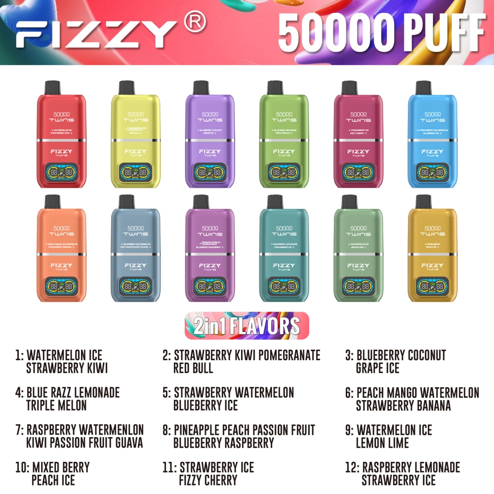 EU Vape Fizzy 50k Trekjes 50000 Twins 2 in 1 Beste Wegwerp E Sigaret Gratis Verzending