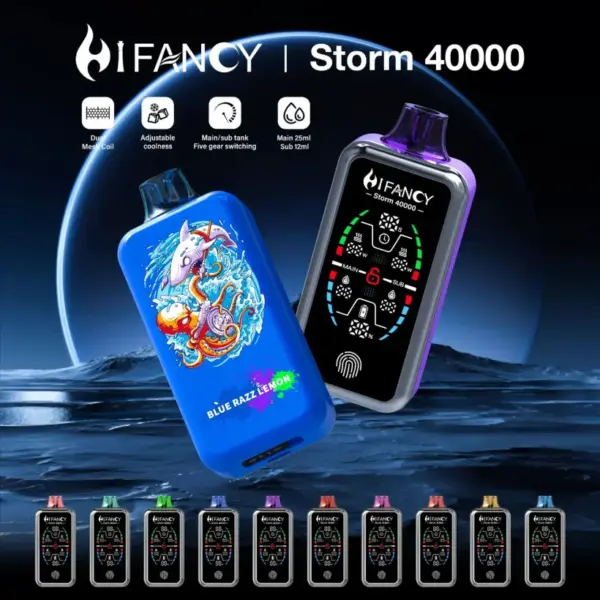 EU Vape Hifancy 40000 Puffs Storm Wegwerp Vape Gratis Verzending 3–7 Werkdagen