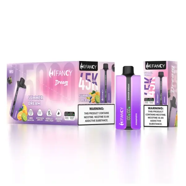 EU Vape Hifancy 45000 Puffs 45K Wegwerp Vape Gratis Verzending Groothandel 10 Smaken
