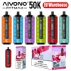 EU Magazijn Aivono Fatmax 50k Puffs 50000 Shisha Wegwerp Vape Grote Wolk
