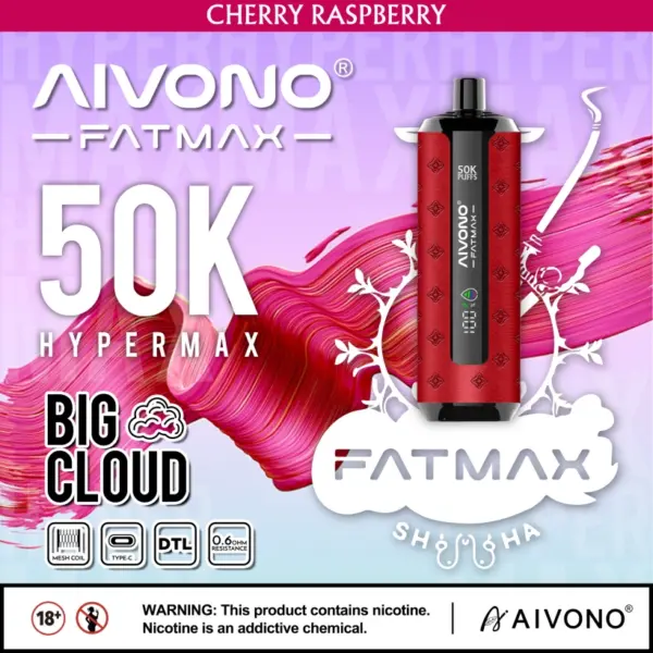 EU Magazijn Aivono Fatmax 50k Puffs 50000 Shisha Wegwerp Vape Grote Wolk