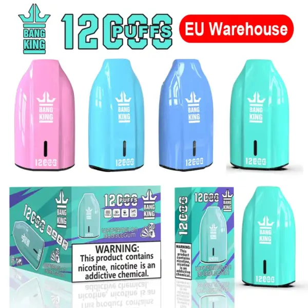 EU Magazijn Bang King 12000 Trekjes Goedkope Wegwerp Vape Groothandel 3 tot 7 Werkdagen Gratis Verzending