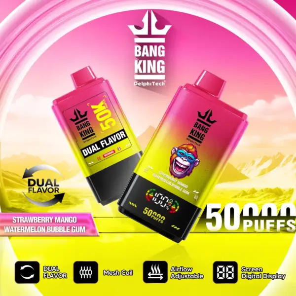 EU Magazijn Bang King 50000 Puffs 2-in-1 Wegwerp Vape Bezorging 3-7 Werkdagen